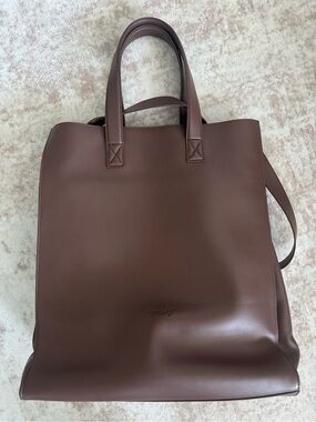 Minimalist MARSELL Brown Leather Tote Bag
